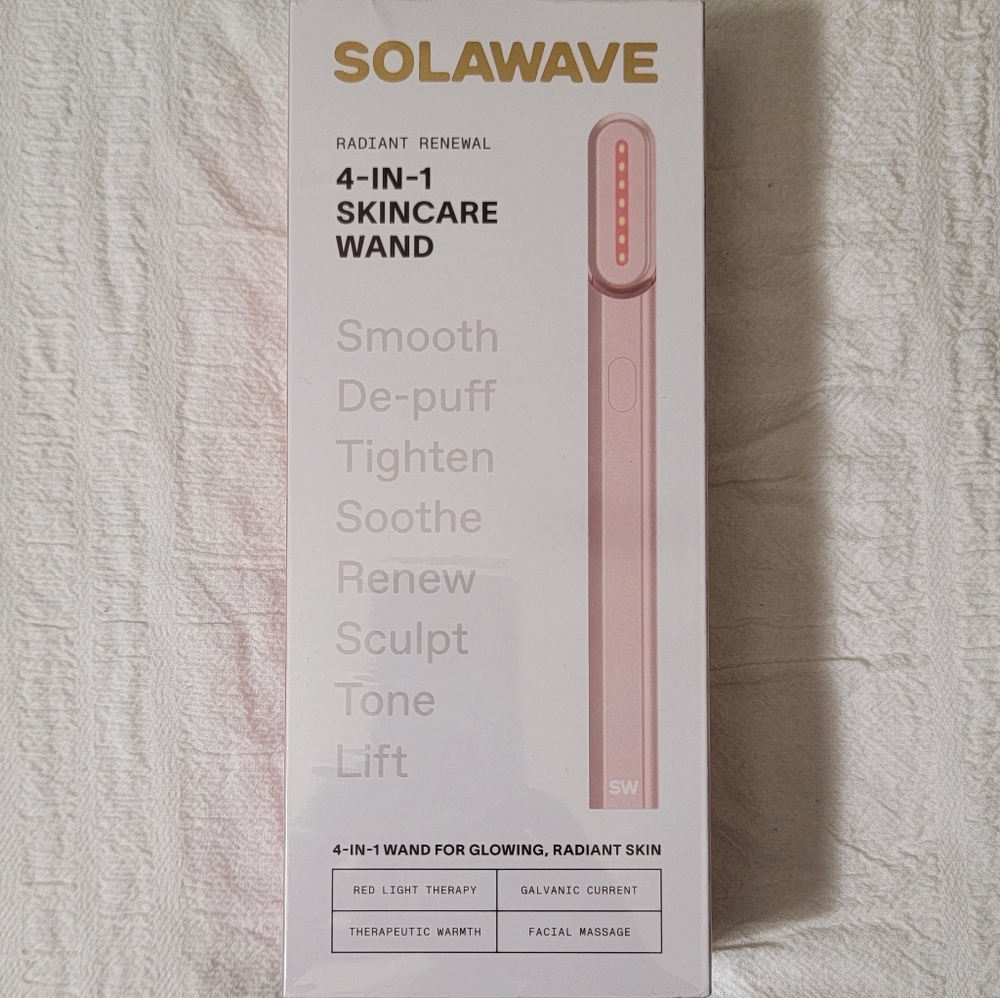 Solawave 4 in 1 skincare wand facial microcurrent light massage beauty device